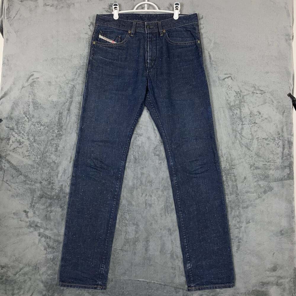 DIESEL BRADDOM REGULAR SLIM CARROT Jeans Mens Size 31 X 32 0820N SPECKLED BLUE